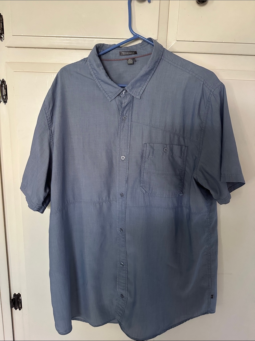 Toad&Co Light Blue Short-Sleeve Button-Down Shirt